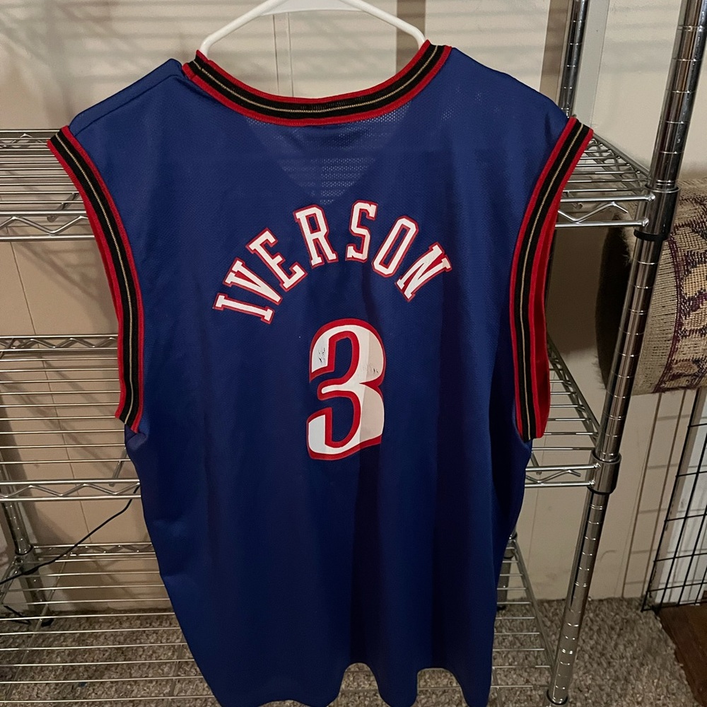 Vintage Champion Allen Iverson Philadelphia 76ers Jersey Large